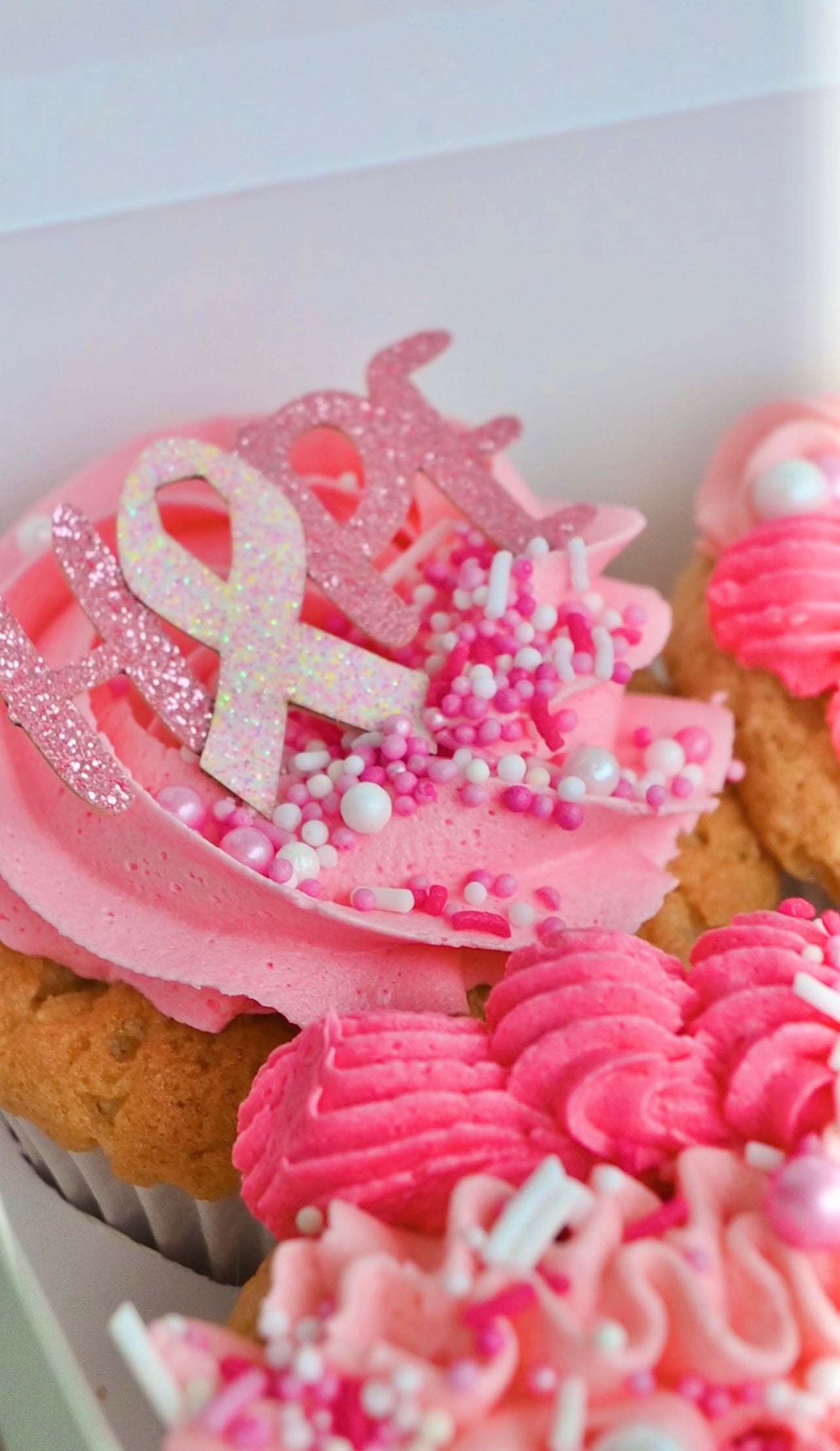 PINK UP GRIFFITH cupcakes 4 PACK *PREORDER* CHOCOLATE FLAVOUR
