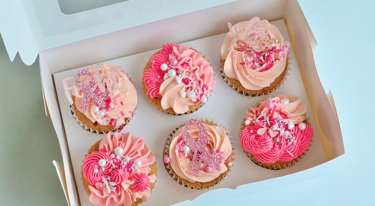 PINK UP GRIFFITH cupcakes 6 PACK *PREORDER* CHOCOLATE FLAVOUR