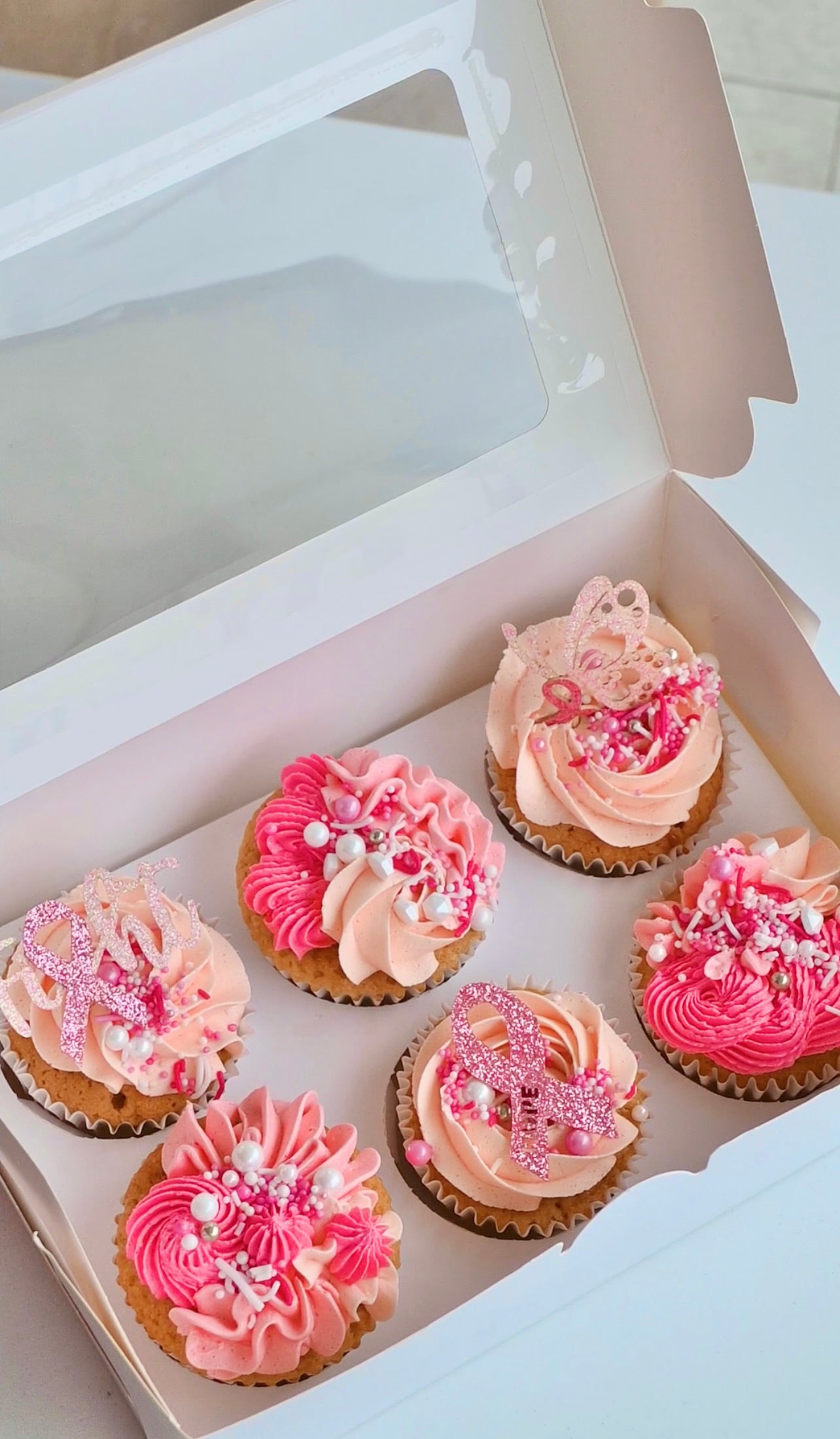 PINK UP GRIFFITH cupcakes 6 PACK *PREORDER* CHOCOLATE FLAVOUR