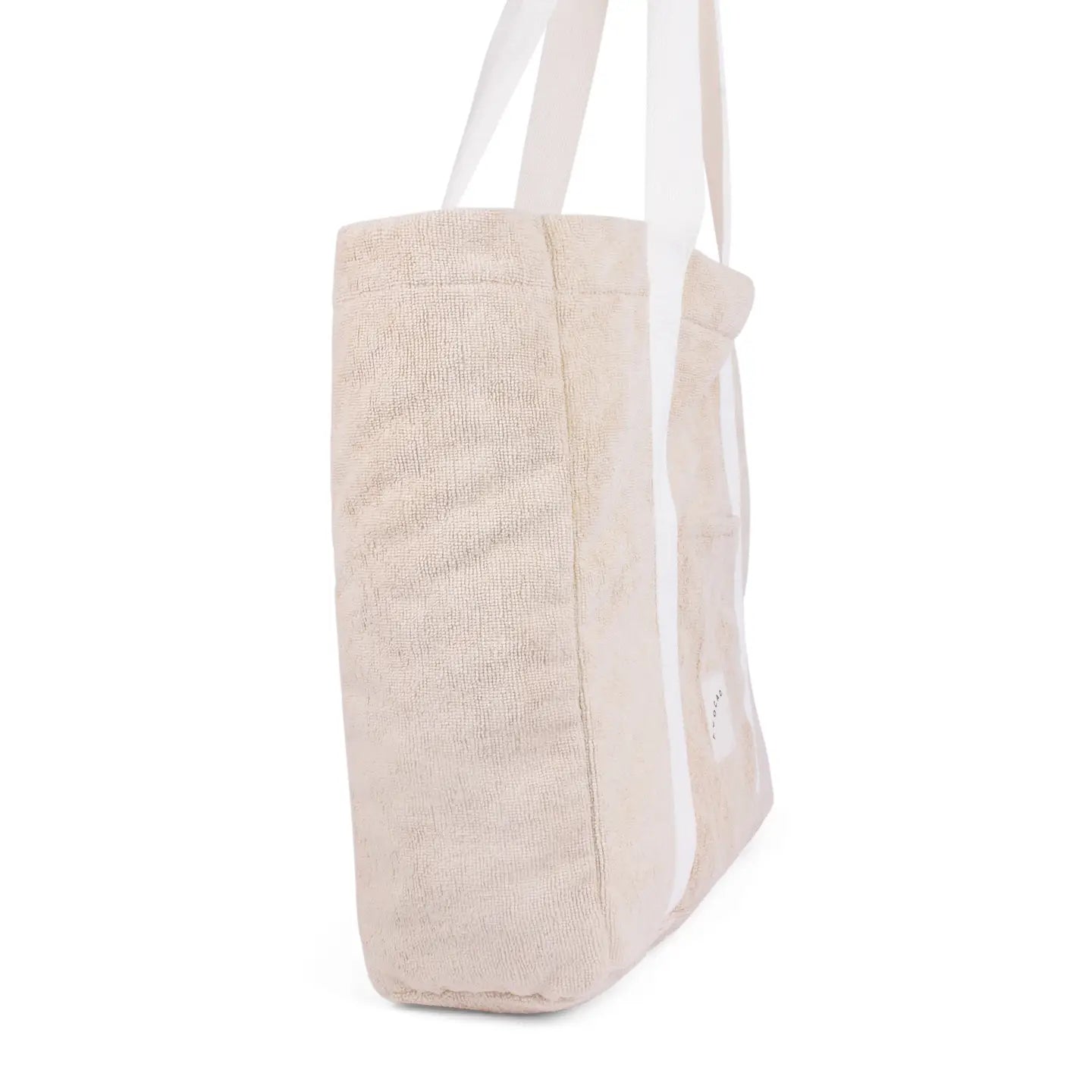 Avocado Zinc - Terry Towelling Tote - Latte