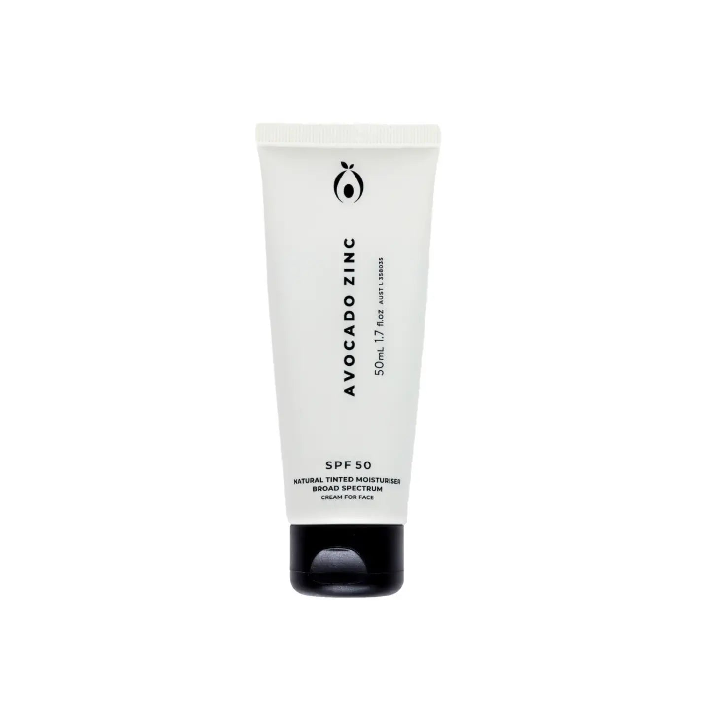 Avocado Zinc - Spf 50 Natural Tinted Moisturiser - Medium-Dark