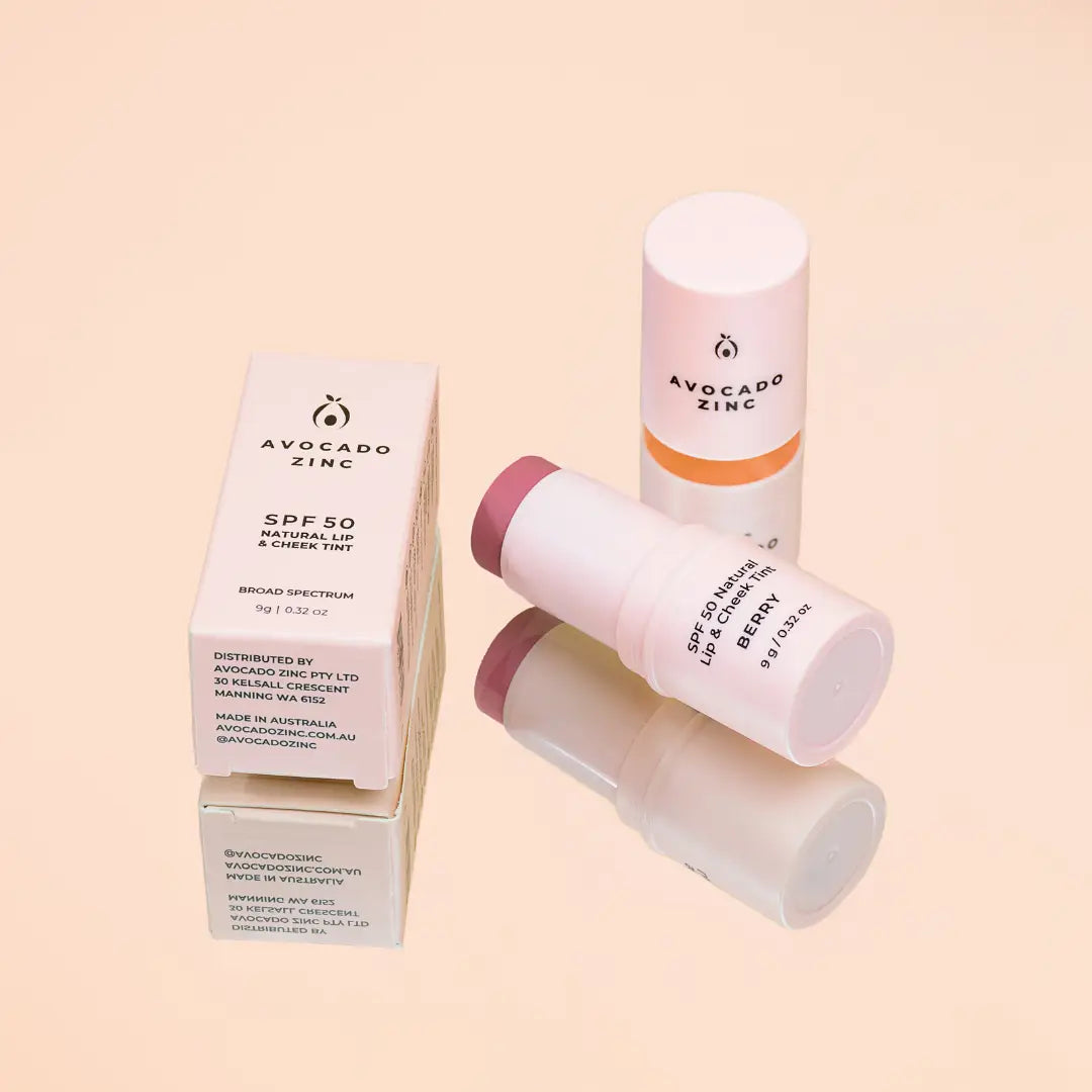 Avocado Zinc - Spf 50 Natural Lip & Cheek Tint - Berry