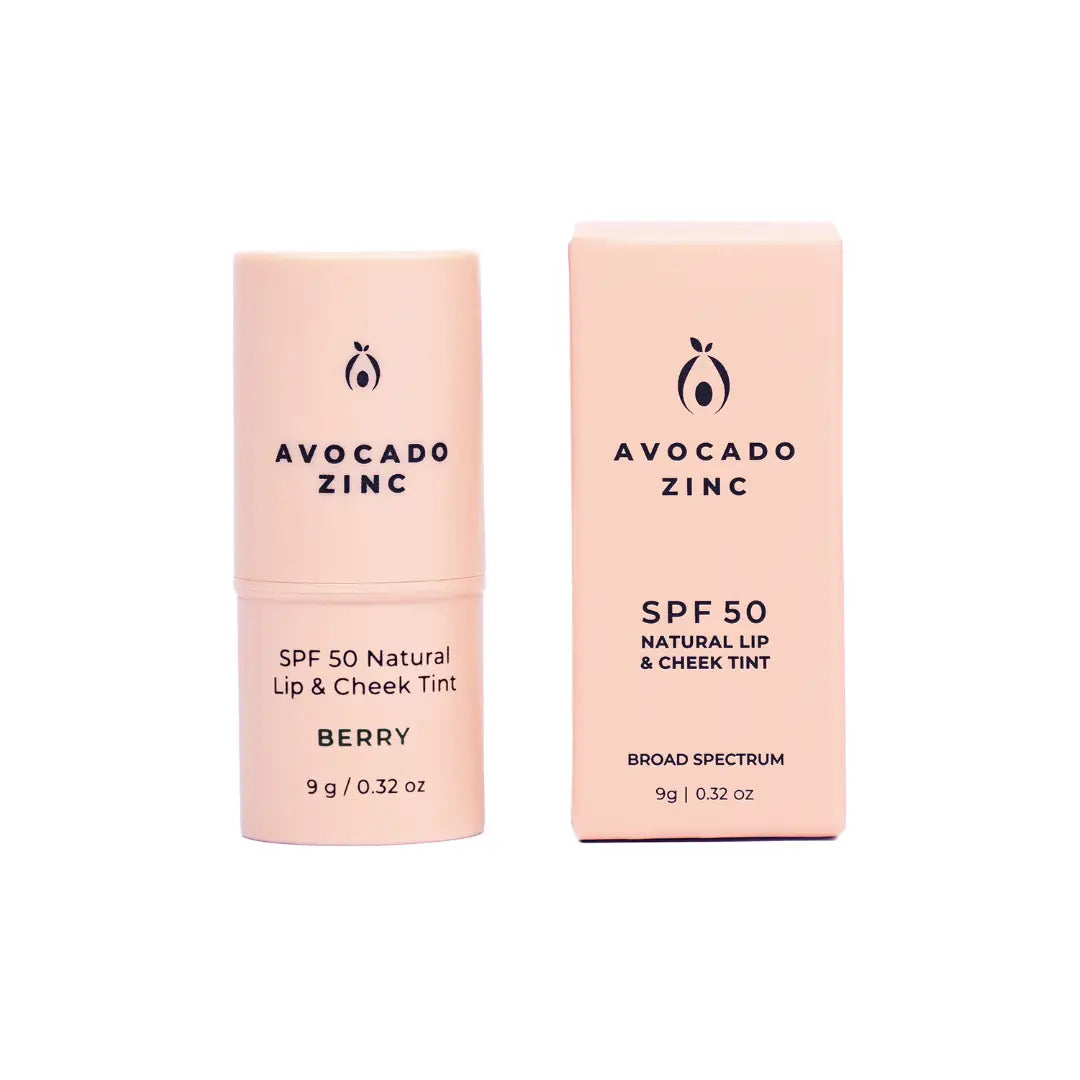 Avocado Zinc - Spf 50 Natural Lip & Cheek Tint - Berry