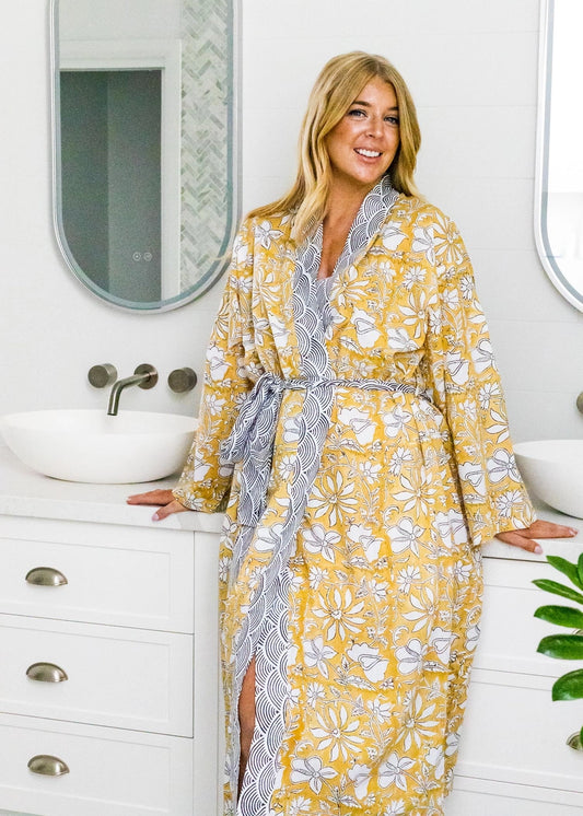 Women's Cotton Kimono Robe - Akar