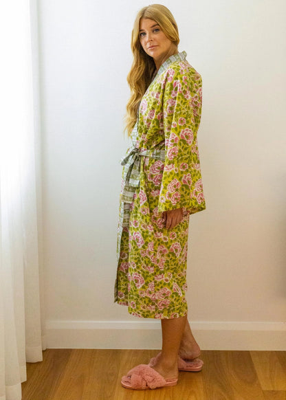 Women's Cotton Kimono Robe - Kimiko