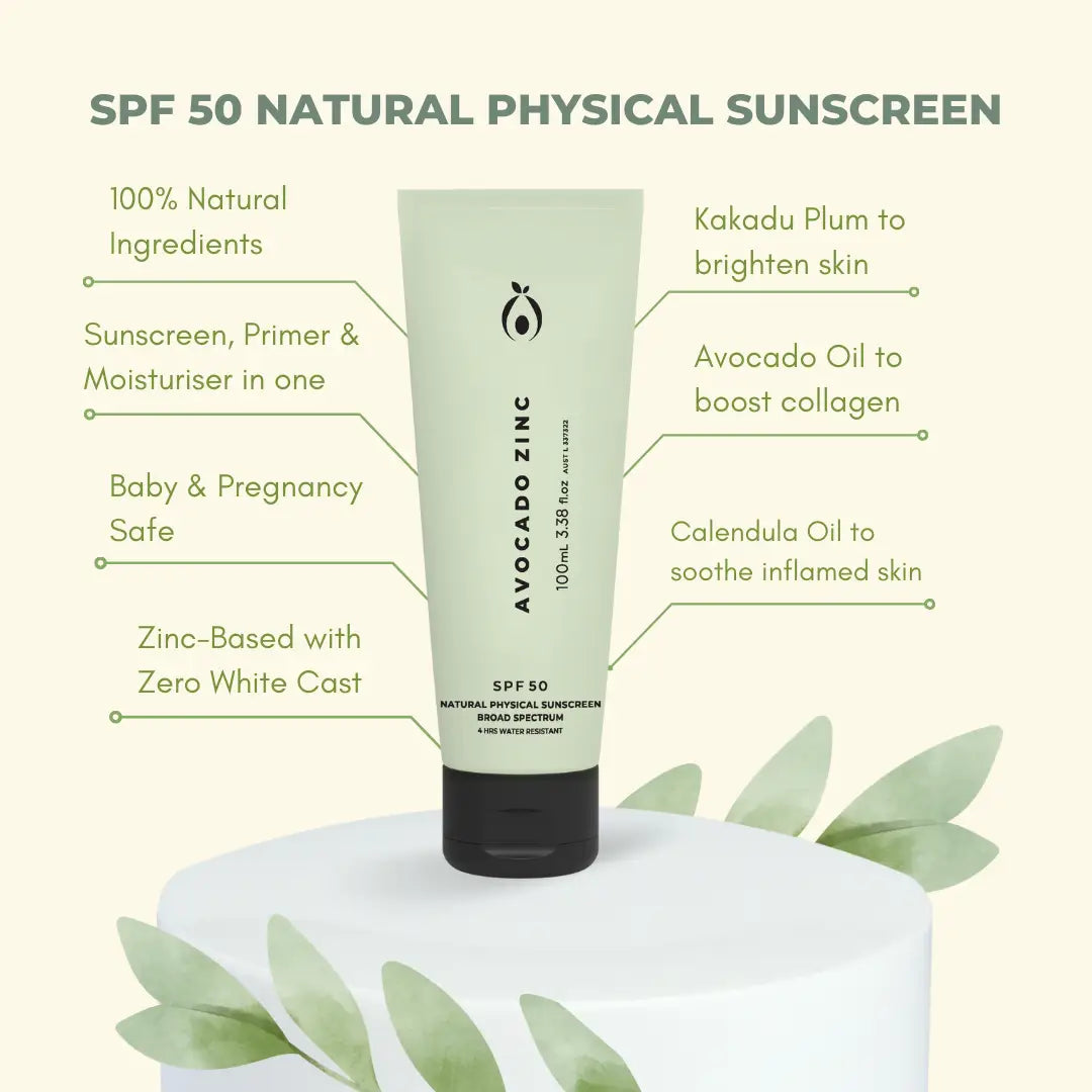 Avocado Zinc - Spf 50 Natural Physical Sunscreen